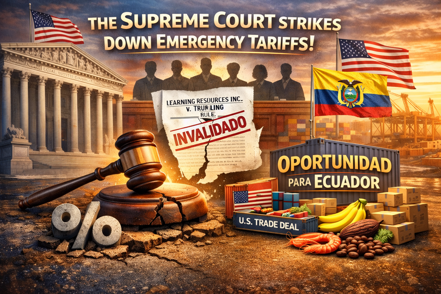 The End of Emergency Tariffs: What the Historic U.S. Supreme Court Ruling Means for Ecuador and Its Foreign Trade
